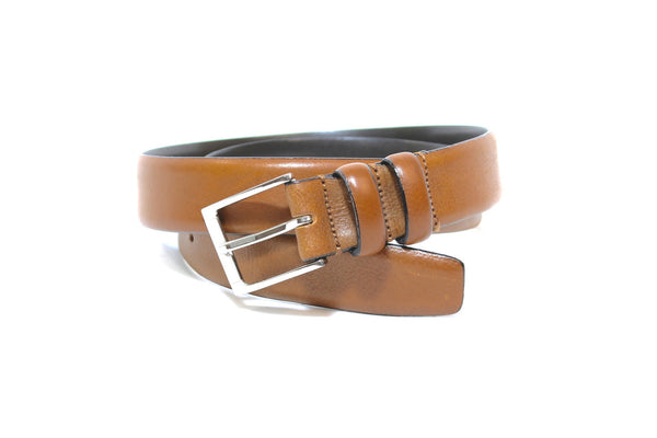 Cognac Italian Leather Belt by FLORSHEIM