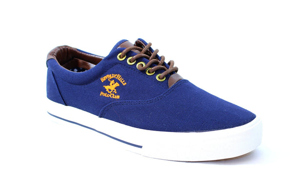 Low Top Canvas Sneakers (Navy)