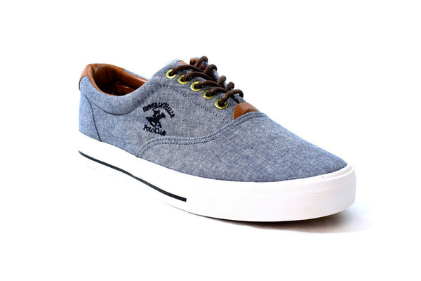 Low Top Chambray Sneakers (Blue)