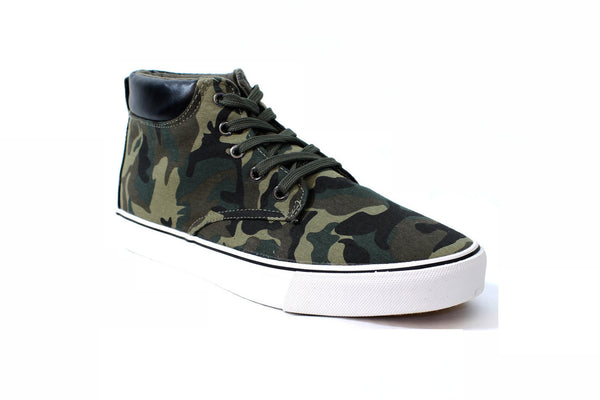 Mid Cut Camouflage Sneakers (Green)