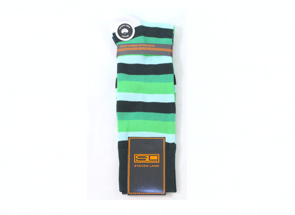Green Striped Socks