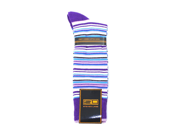 Purple Striped Socks