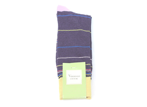 Black Multi Stripe Socks
