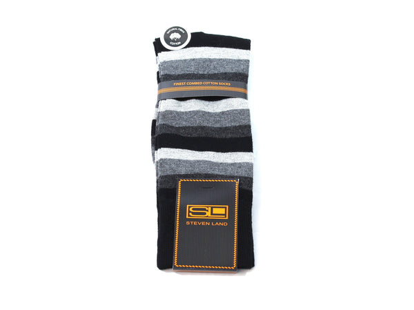 Black/Grey Striped Socks